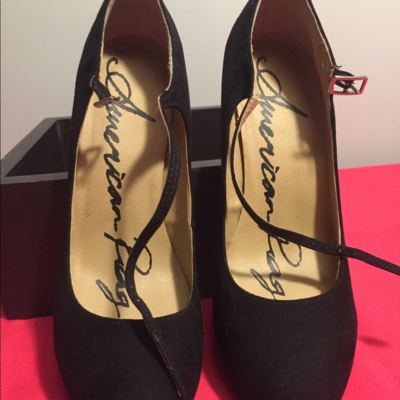 American Rag Cie, black suede shoes size 8 - Picture 6 of 8